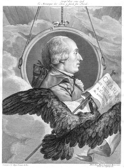 ジャックアレクサンドルセザールシャルル、フランスの物理学者、c1783。 作： Simon Charles Miger