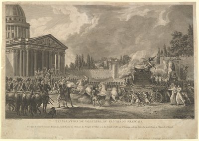 ヴォルテールのフランスパンテオンへの翻訳、1817年。 作： Simon Charles Miger