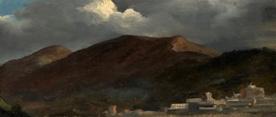 山の月明かりに雲の気分 作： Simon Denis