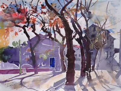 ピュイサリコン、2010年、フランス（水彩画） 作： サイモン・フレッチャー
