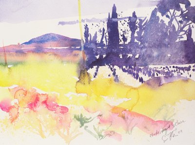 モンサンクレールのエチュード, 2004 （紙に水彩画） 作： サイモン・フレッチャー