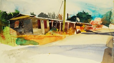 フレゲート2、マルティニーク 2002年 （水彩画） 作： サイモン・フレッチャー