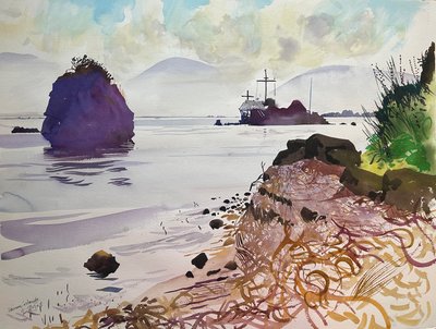 イオニア諸島, 2008 （水彩） 作： Simon Fletcher