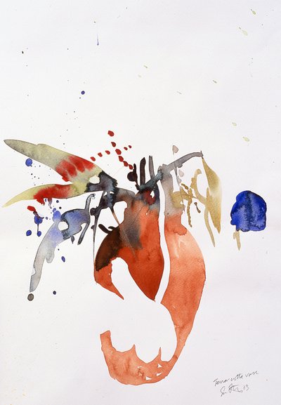 テラコッタの花瓶, 2003（水彩） 作： Simon Fletcher