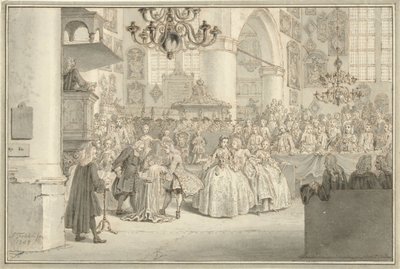 ウィリアム 5 世の洗礼、1748 年 作： Simon Fokke