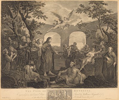 ベセスダの池 作： Simon Francois Ravenet I and Victor Marie Picot after William Hogarth