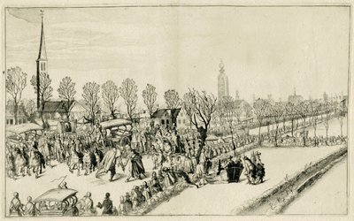 1608 年 2 月、5 人のスペイン大使がレイスウェイクに到着 1608年と1609年の戦争のシーン（シリーズタイトル） 作： Simon Frisius