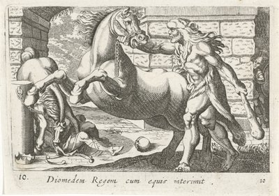 Hercules temt de paarden van Diomedes 馬とディオメデス王 (オブジェクトのタイトル) Herculische theme