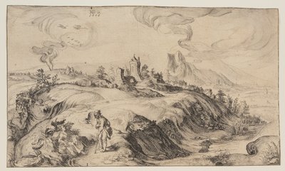 山の風景 作： Simon Frisius
