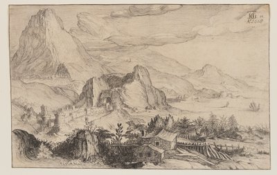 山の風景 作： Simon Frisius