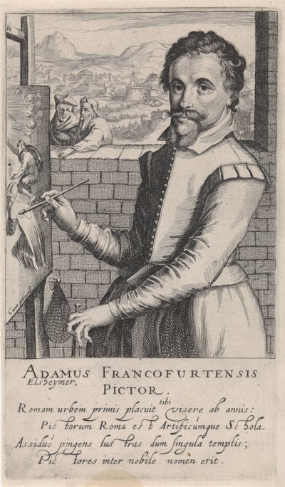 アダム・エルスハイマーの肖像 作： Simon Frisius