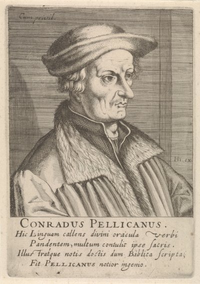 コンラッド・ペリカンの肖像 作： Simon Frisius
