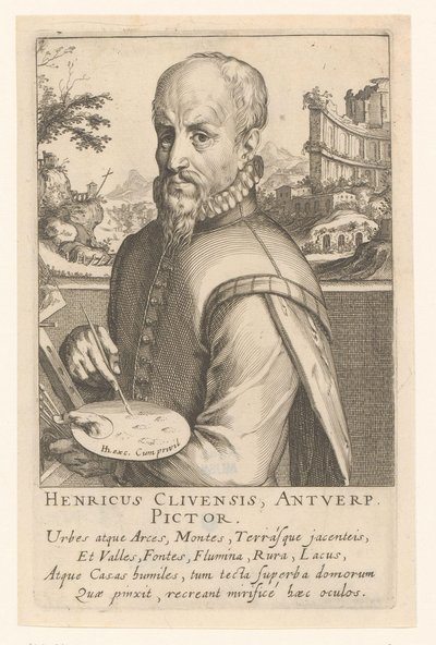 ヘンドリック・ファン・クリーフの肖像画 作： Simon Frisius