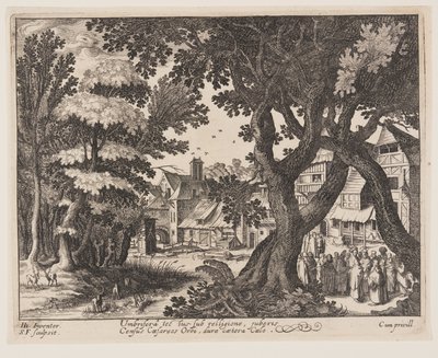 貢納金（キリストの生涯を描いた風景画より 作： Simon Frisius
