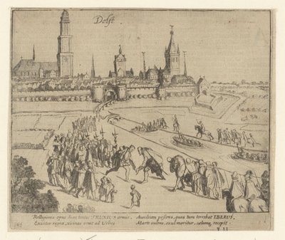 1584年、デルフトでトルクセスが歓迎される 作： Simon Frisius