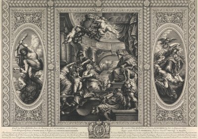 O teto da Banqueting House em Whitehall: A União das Coroas da Inglaterra e Escócia 作： Simon Gribelin