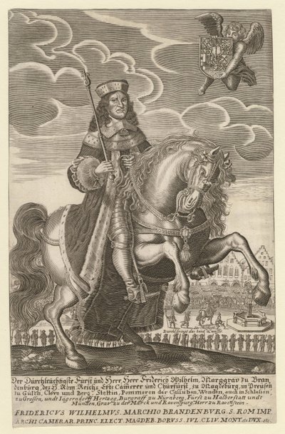Frederic-Guillaume Ier de Brandebourg - (Frederic Guillaume) フレデリック ウィリアム (1620-1688)、プロイセン公ブランデンブルク選帝侯 - グリム、サイモン (1680 年頃活動) - 1680 - 銅版画 - 29,4x18,9 - プライベートコレクション 作： Simon Grimm