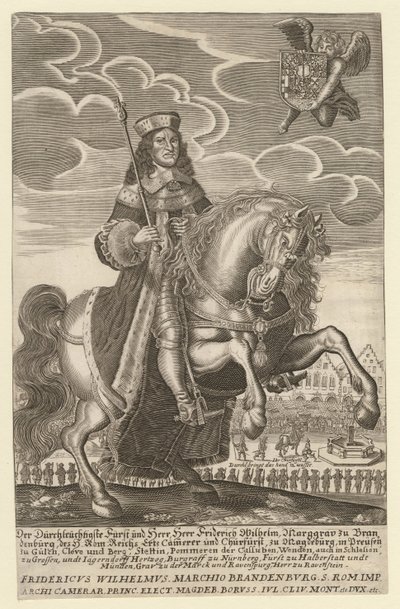 フリードリヒ ヴィルヘルム 1620 ～ 1688 年の肖像、ブランデンブルク選帝侯、プロイセン公、1680 年 作： Simon Grimm