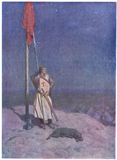 彼の周りのすべての自然は穏やかな月光や深い影で眠っていました 作： Simon Harmon Vedder