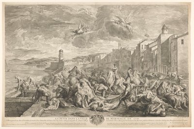 マルセイユのラ・トゥレットで腺ペストの犠牲者が殺処分される La Peste dans la ville de Marseille en 1720 (オブジェクトのタイトル) 作： Simon Henri Thomassin