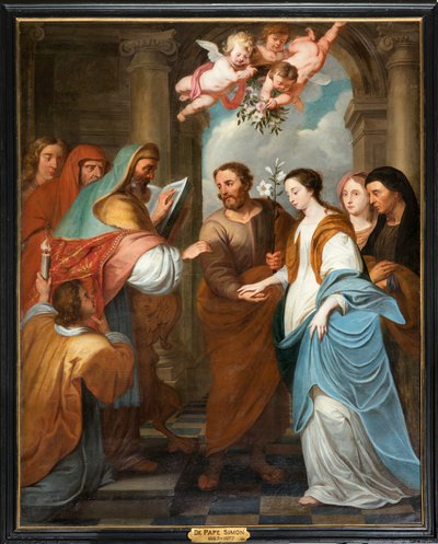 教区教会 (Parochiekerk Sint-Eligius)。 シモン・ド・パプ。 3 聖母の婚約。 17世紀。 作： Simon II de Pape