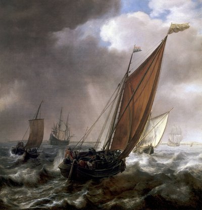オランダの小型輸送船 作： Simon Jacobsz. Vlieger