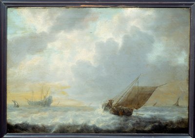 海軍。シモン・デ・フリーガーによる絵画 作： Simon Jacobsz. Vlieger