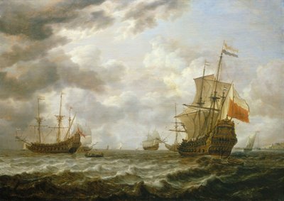 ヘレヴォーツルイス沖のブレデローデ（17世紀半ば）（絵画 作： Simon Jacobsz. Vlieger