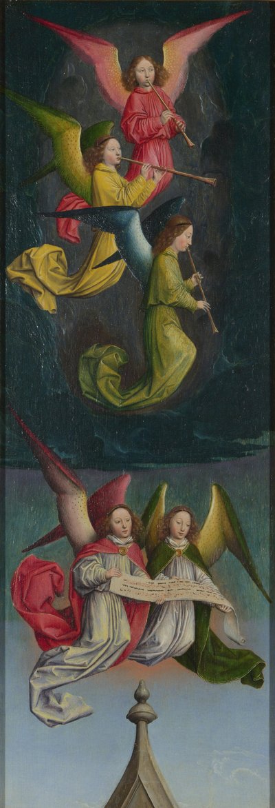聖ベルタン祭壇画の天使たちの合唱団、1459年頃 作： Simon Marmion