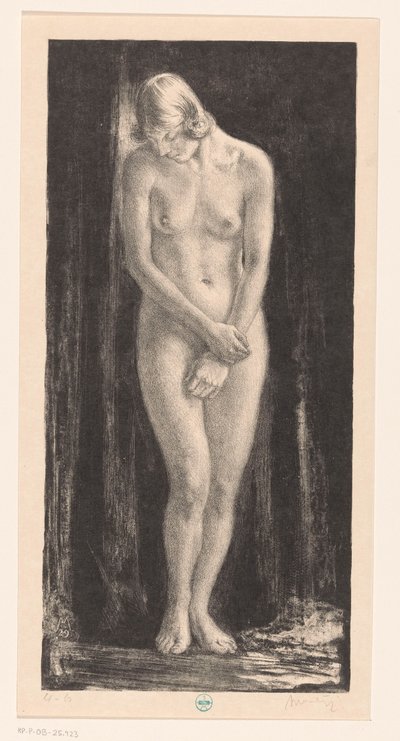 立っている裸の女性 作： Simon Moulijn (signed by artist)