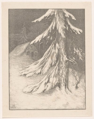 雪景色のトウヒ 冬（原題） 作： Simon Moulijn