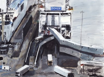 ドーバー、2019年（紙にアクリル、水彩、ガッシュ、インク） 作： Simon Neville