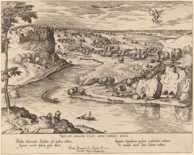 水星とプシュケのある川の風景 作： Simon Novellanus after Pieter Bruegel the Elder