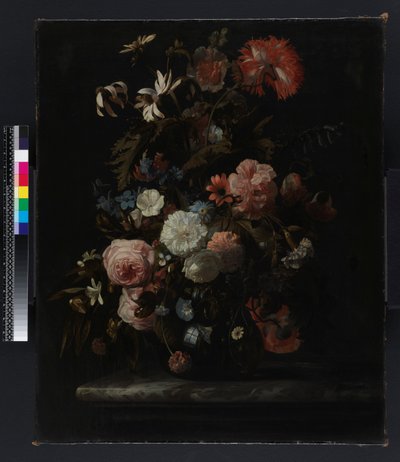 花のグループ、1721年以前（キャンバスに油彩） 作： Simon Peeterz Verelst