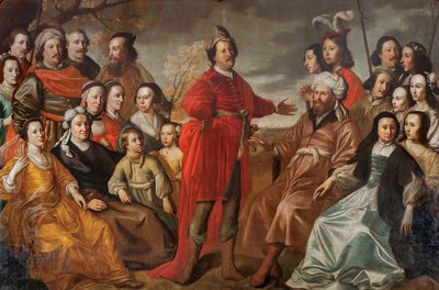 いわゆるグレーニング家の肖像 1663年頃 油彩・カンヴァス 作： サイモン・ピーター・タイルマン