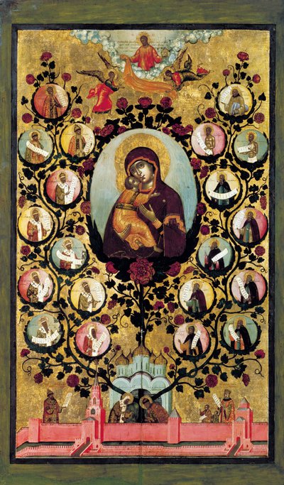 ウラジミールの聖母の神格化、1668年。 作： Simon Ushakov