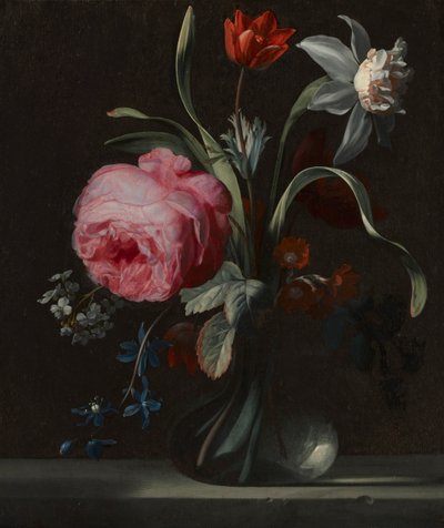 花瓶の花、c。 1669年。 作： Simon Verelst