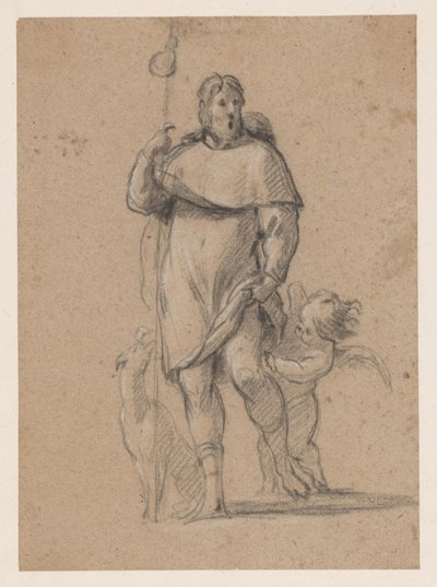 聖ロクスと犬と小さな天使 作： Simon Vouet