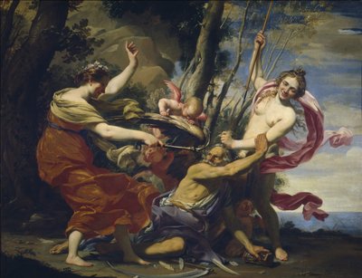 父の時間は愛、希望と美によって克服される、1627年 作： Simon Vouet