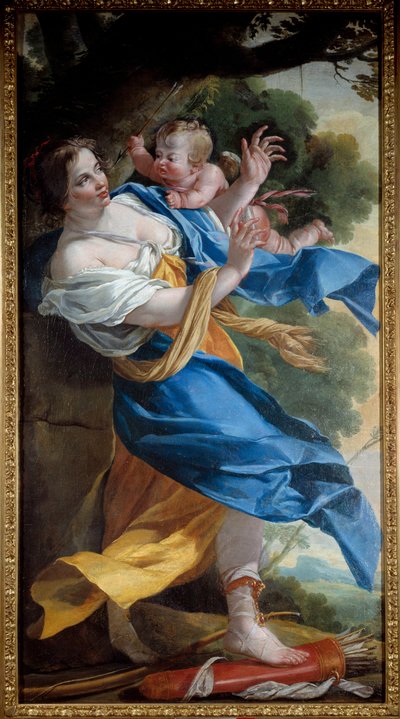 愛の復讐」 シモン・ヴーエ（1590-1649）の絵画 1634年 日1,87x1,37 m ナンシー、ミュゼ・デ・ボザール 作： Simon Vouet