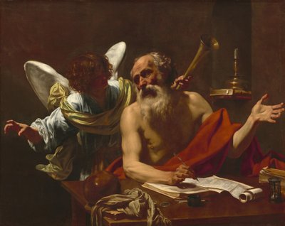 聖ジェロームと天使、c。 16221625。 作： Simon Vouet