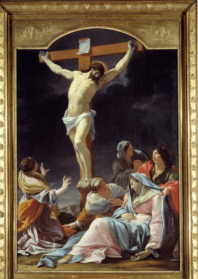 磔刑図 シモン・ヴーエ（1590-1649）作 17世紀 日2,16x1,46 m リヨン、ボザール美術館（Musee des Beaux Arts 作： Simon Vouet