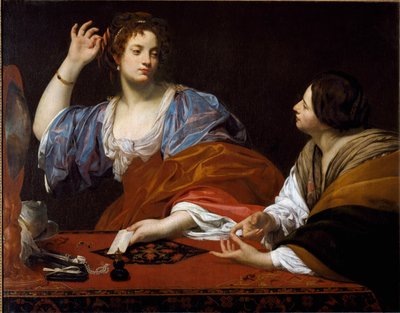 ベタニヤのマルタとマリアの姉妹（油彩・キャンバス 作： Simon Vouet