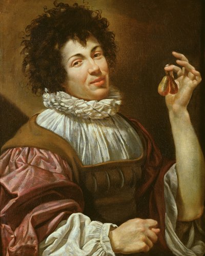 イチジクを持つ若者、1620年頃 作： Simon Vouet