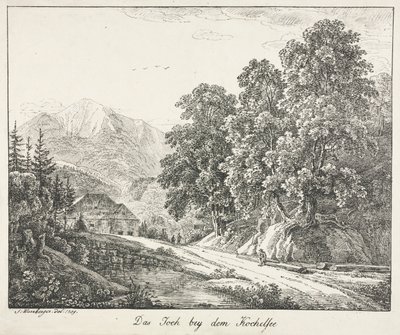 コッヘルゼーのそばの道、1809年。 作： Simon Warnberger
