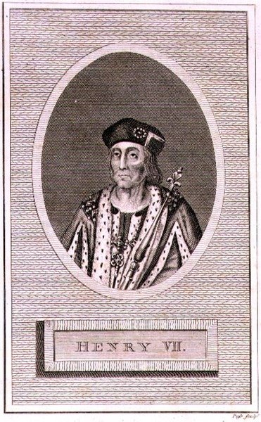 ヘンリー7世（1472-1509）「イングランドの歴史」より、自作自演の彫刻作品 作： Simon de Passe