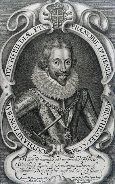 ヘンリーWriothesley、サウサンプトンの第3伯爵、1617 作： Simon de Passe