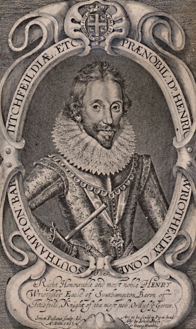 Henry Wriothesley、サウサンプトン伯、ウィリアムシェイクスピアの守護神、c1617 1894 作： Simon de Passe
