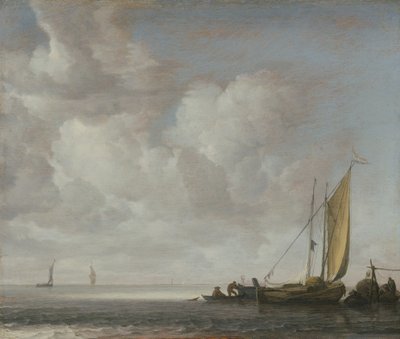 1640年以降の穏やかな海。 作： Simon de Vlieger