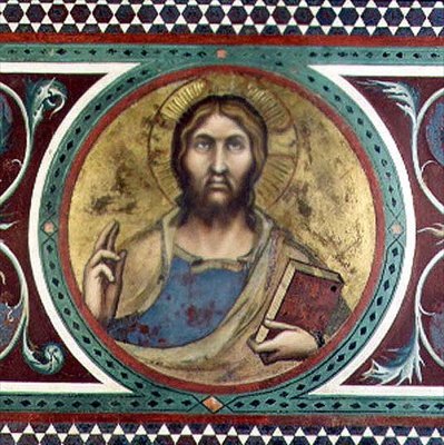マエスタキリストの祝福、フレームからのディテール 作： Simone Martini